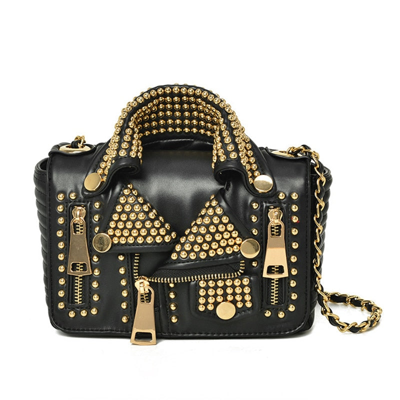 Women's Rivet Messenger Travel Bag