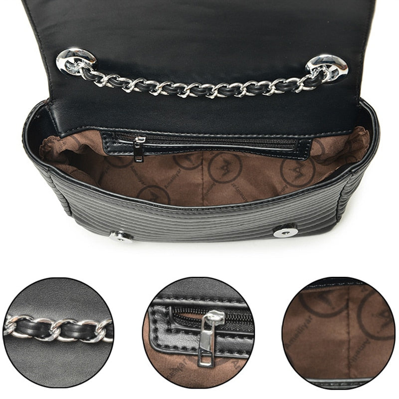 Women's Rivet Messenger Travel Bag
