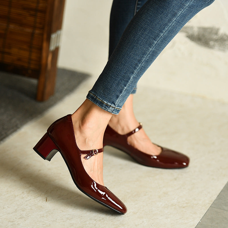 Women's Square-Toe Mary Jane Shoes