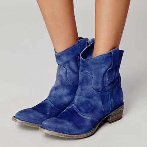 Square Heel Low Martin Boots