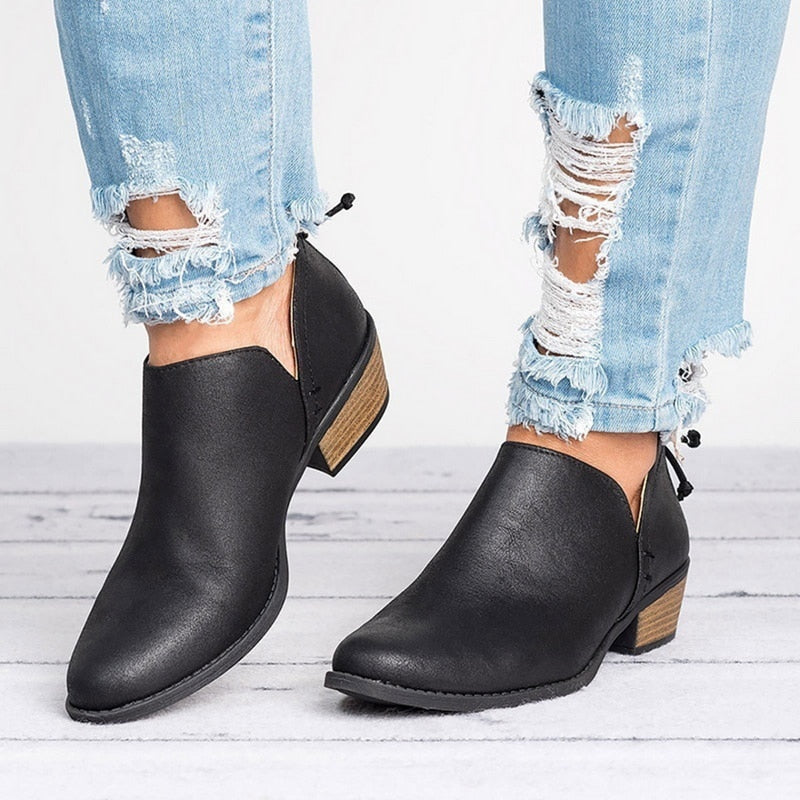 Women's Retro High-Heel Ankle Boots