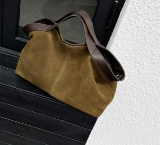 Matte Leather Simple Tote Bag Travel Bag