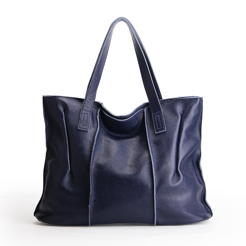 Women's First Layer Cowhide Single-Shoulder Travel Bag