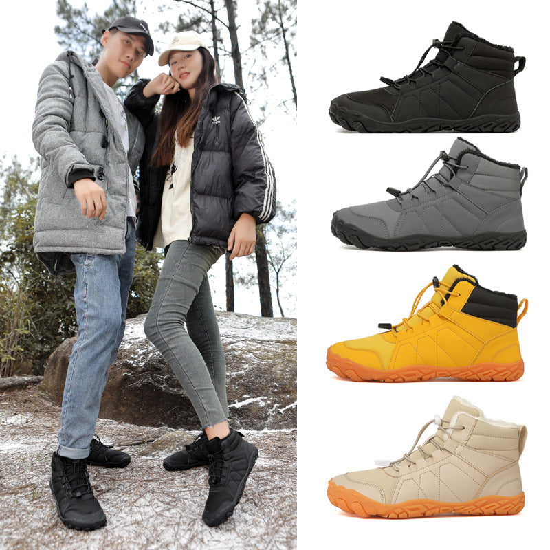 Men's Snow Boots Barefoot With Thick Fleece