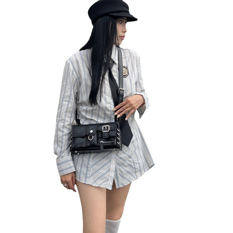 Women's Fashion Short Crossbody Baguette Bag Travel Bag