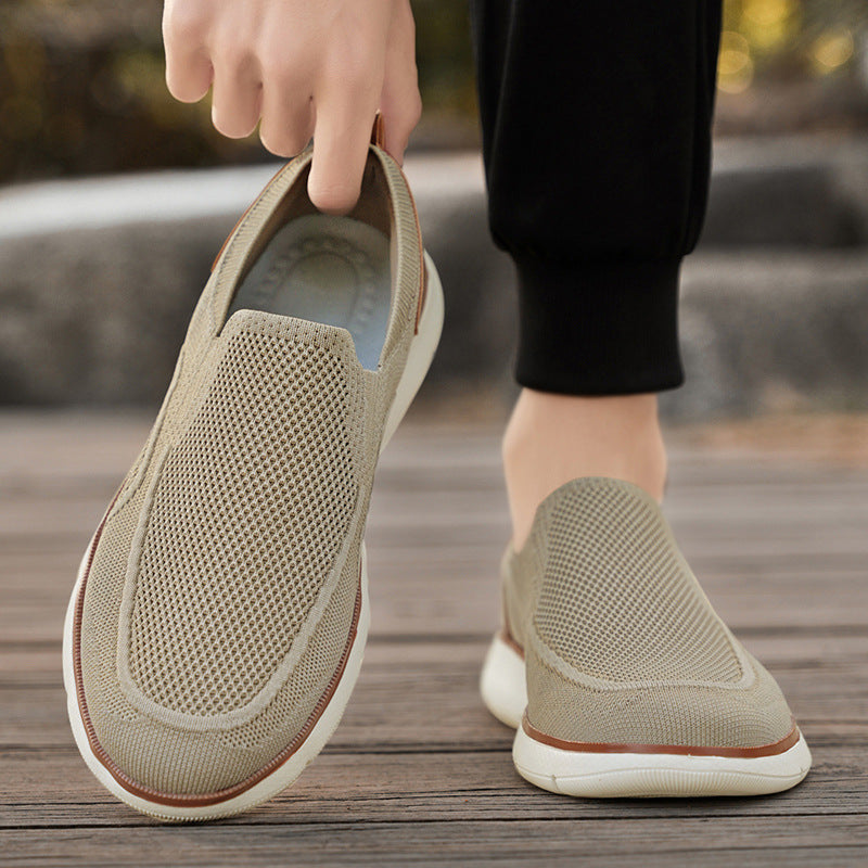 Men's Breathable Fly Woven Mesh Casual Flats