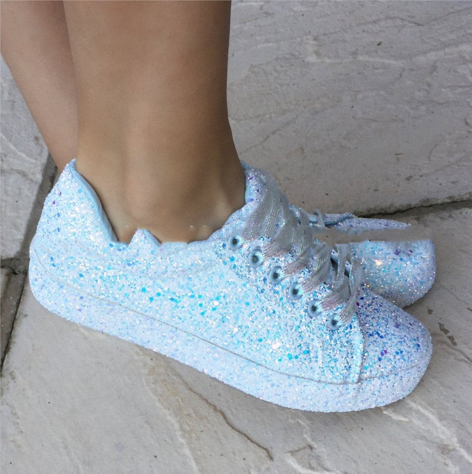 Large Lace-Up Fashion Single Flats