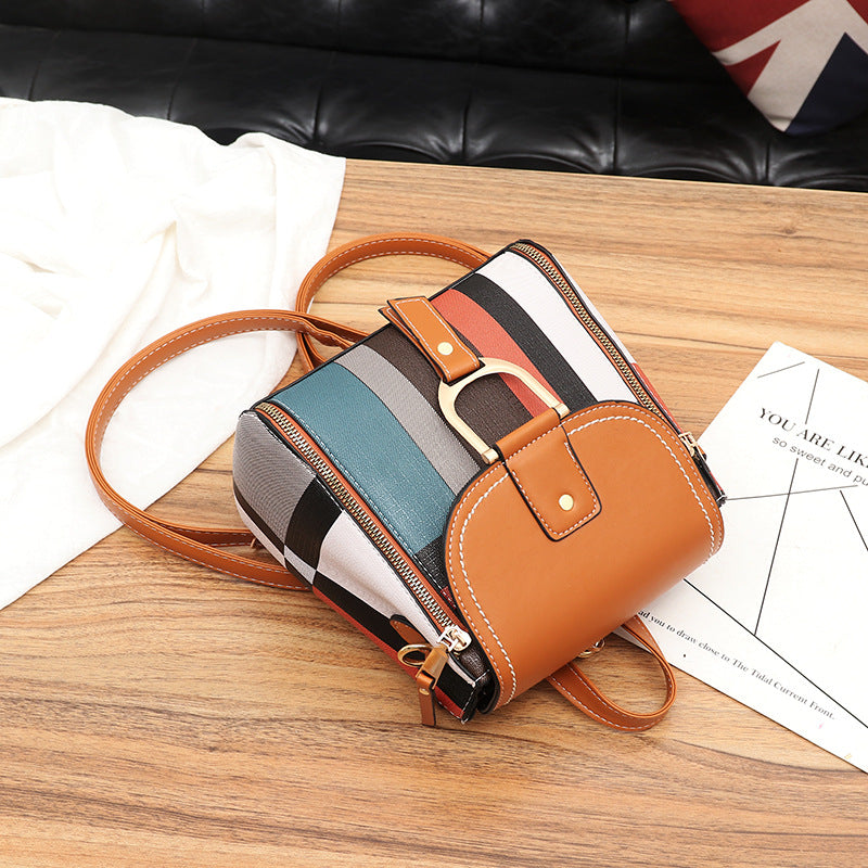 Women's PU Plaid Crossbody Bag