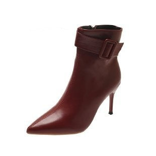 Women's Pointed-Toe Short Booties Boots