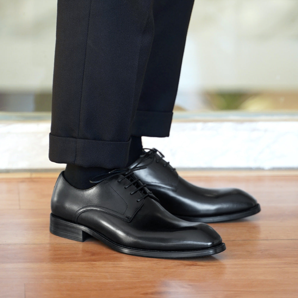 Men's Vintage Fashion Square-Toe Leather Shoes