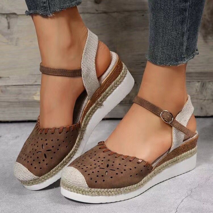Women's Hemp Rope Platform Wedge Shoes