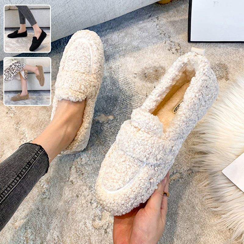 Women's Plush Slip-On Loafers