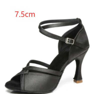 Women's Latin Dance Shoes Soft Bottom Adult Seamless Heels