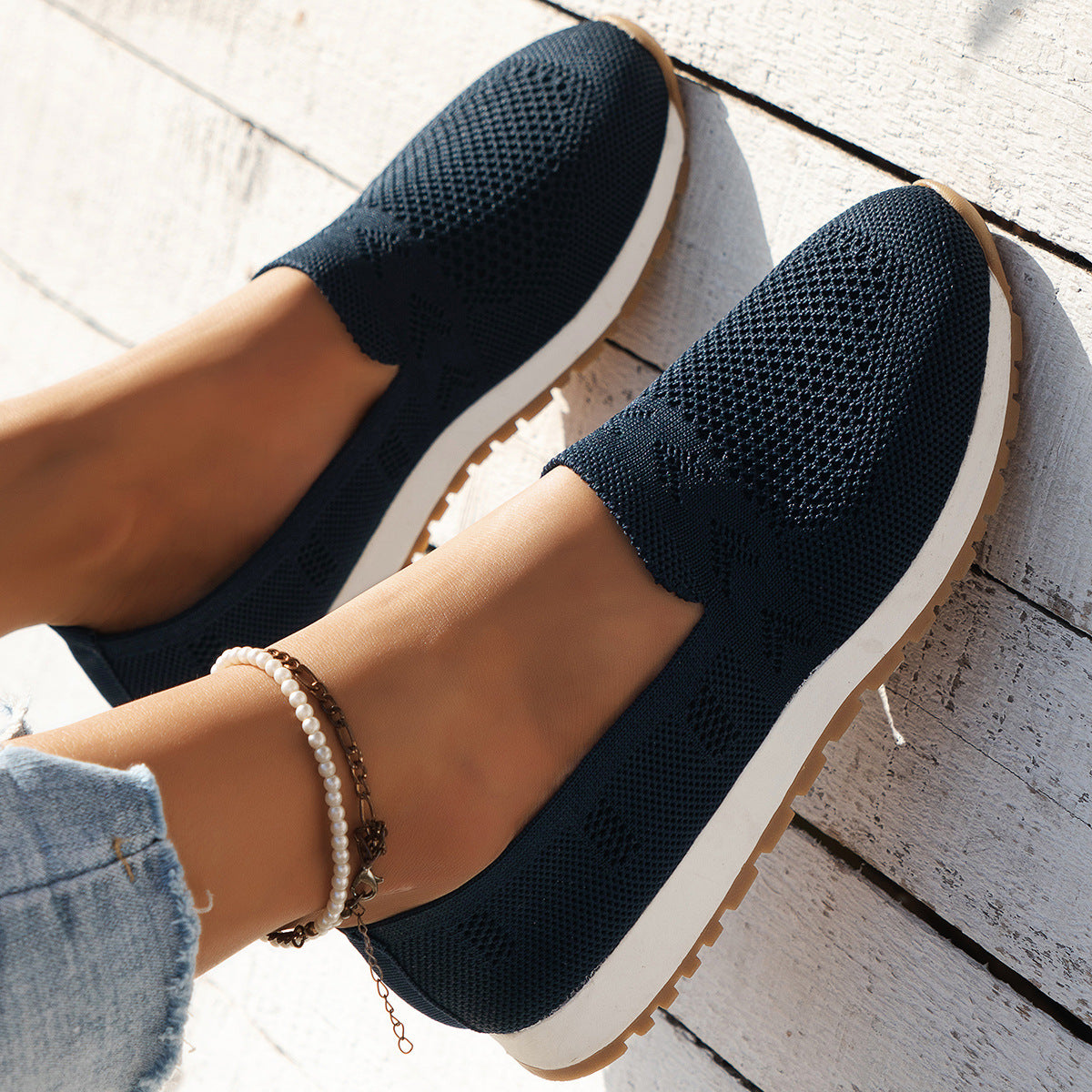 Women's Fashion Mesh Breathable Casual Flats