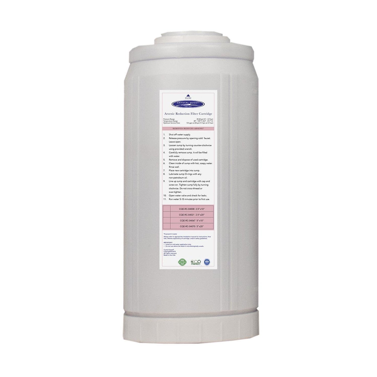 Arsenic Removal Filter Cartridge