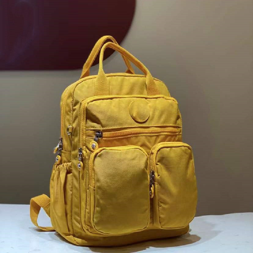 Leisure Backpack With Lightweight Nylon Multiple Pockets
