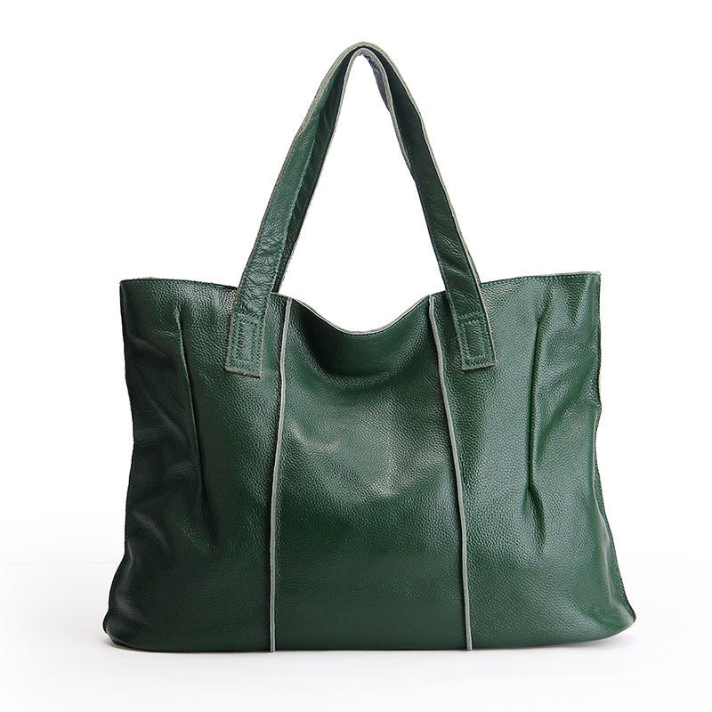 Women's First Layer Cowhide Single-Shoulder Travel Bag