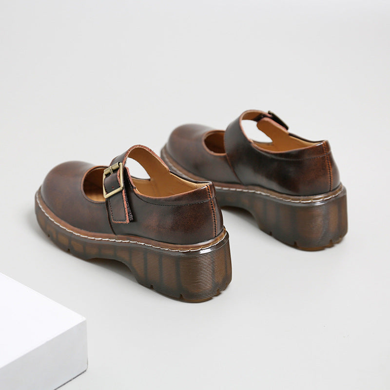 Women's Thin Velcro Shoes British Style