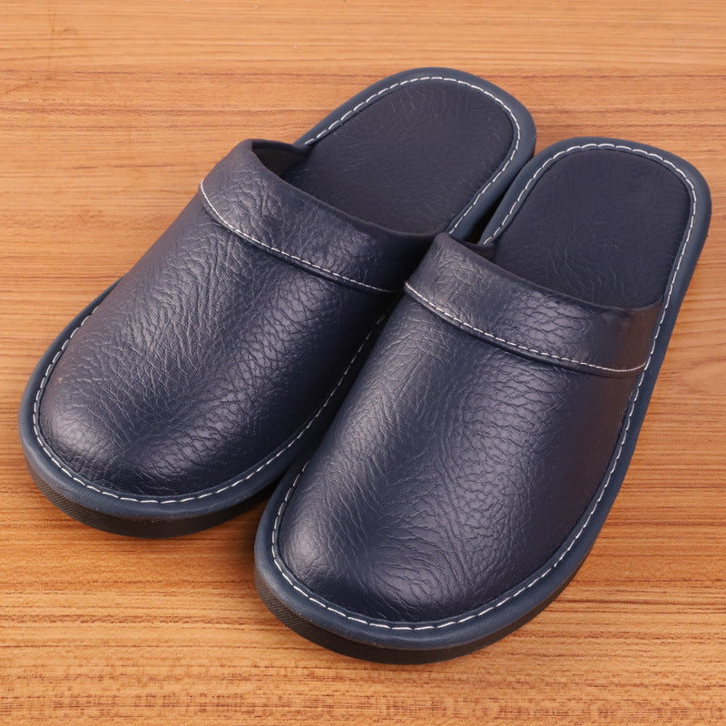 Unisex Lazy Four Seasons Leather Slippers
