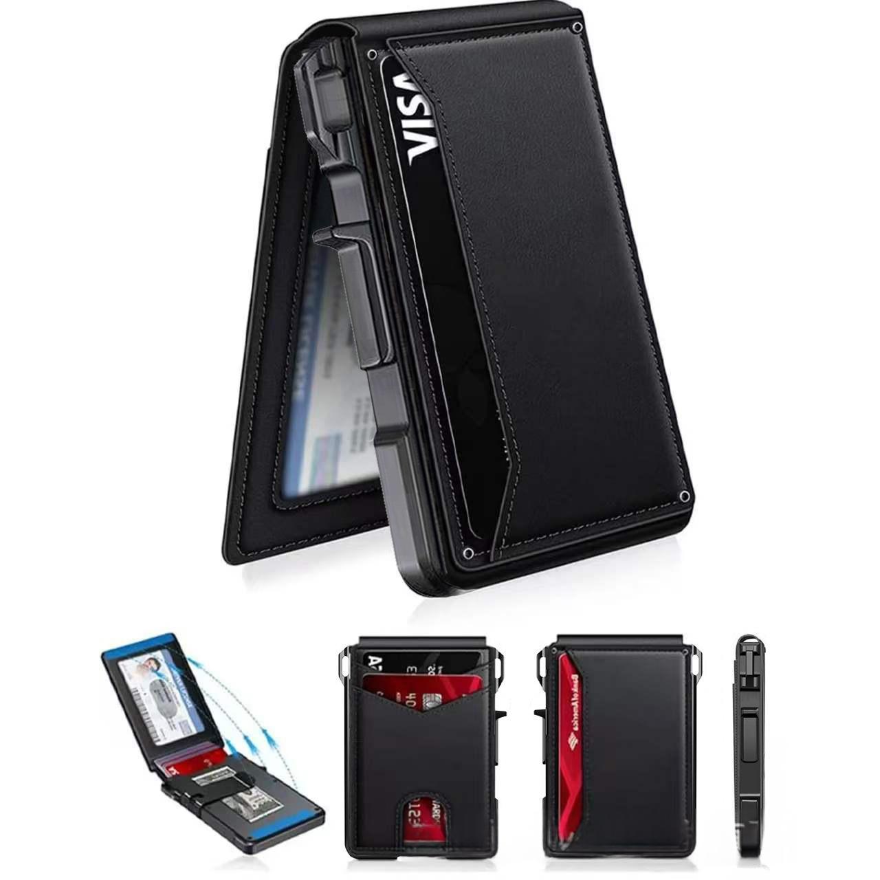 Carbon-Fiber Leather Card Holder Wallet Shoes