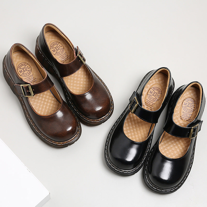 Women's Thin Velcro Shoes British Style