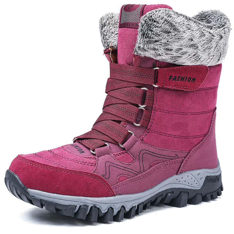 High-Top Velvet Padded Snow Boots