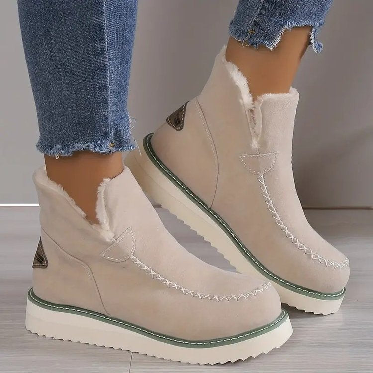 Women's Warm Slip-On Ankle Boots