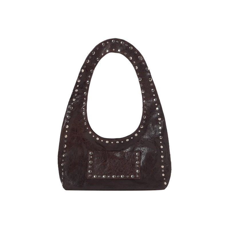 Retro Rivet Shoulder Underarm Bag Shoulder Bag