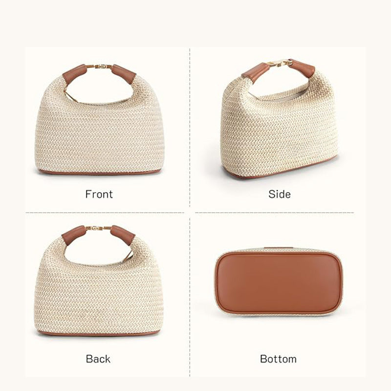 Women's Simple Casual Straw Crossbody Travel Bag