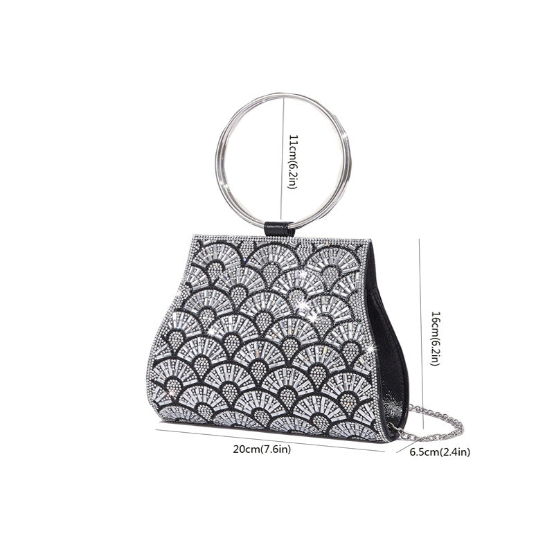 Diamond Inlaid PU Travel Bag