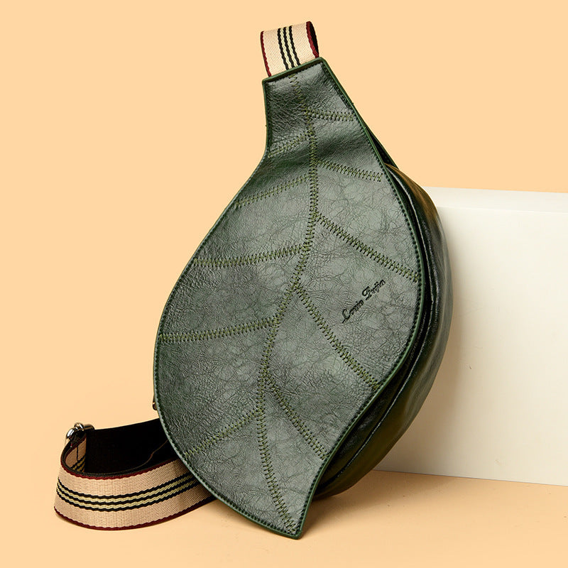 Women's Retro Leaf-Shaped Waist Bag