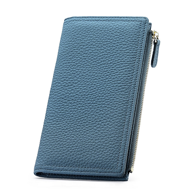 Women's Cowhide Anti-magnetic Anti-theft Long Wallet