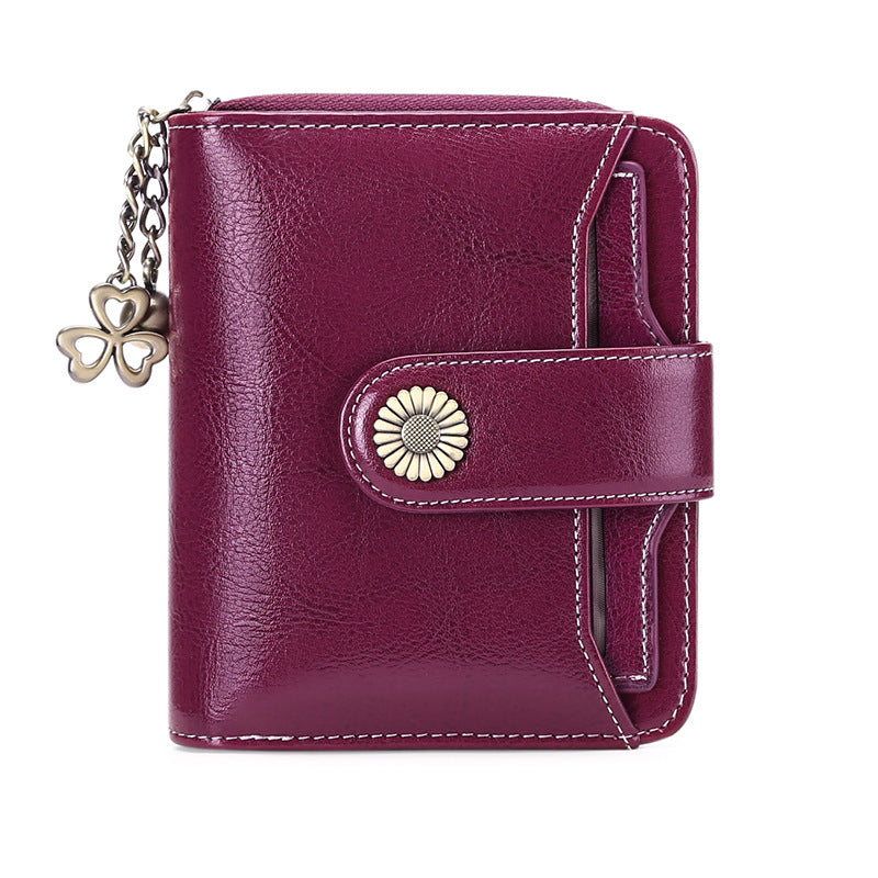 Oil Wax Genuine Leather Wallet