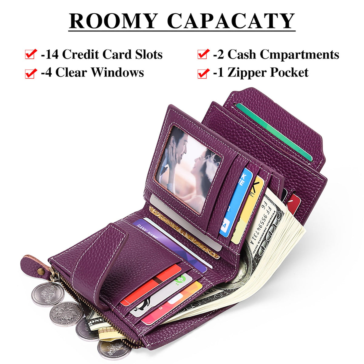 Women's Leather Short Wallet
