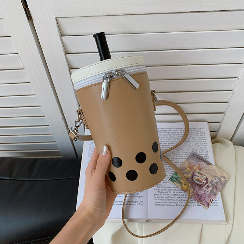 Women's Milk Tea Messenger Phone Bag Messenger Bag
