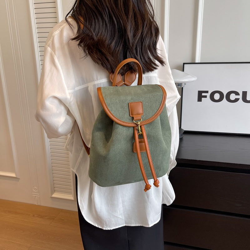 Women's Casual Niche Design Suede Backpack