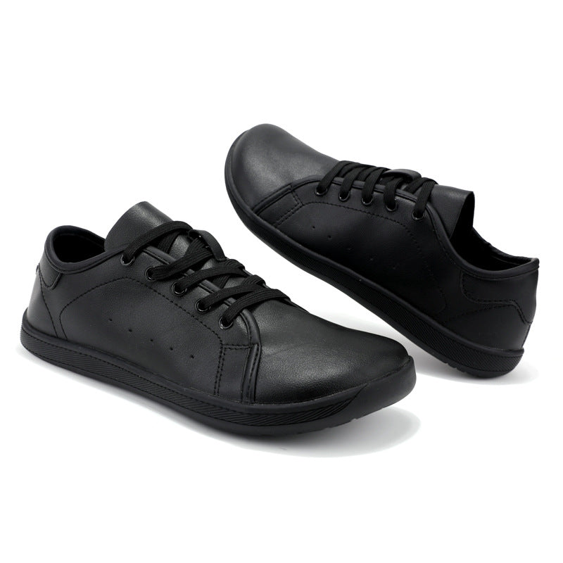 Wide Toe Synthetic Leather Flats