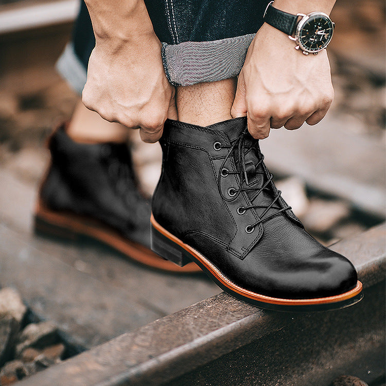 Men's Ami Khaki Style Martin Boots
