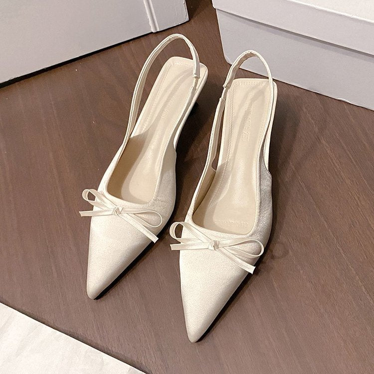 Minimalist Pointed-Toe Slingback Sandals