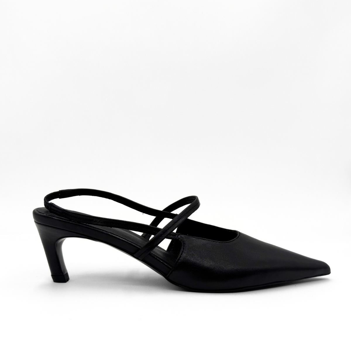 Connie Slingback Leather Heels
