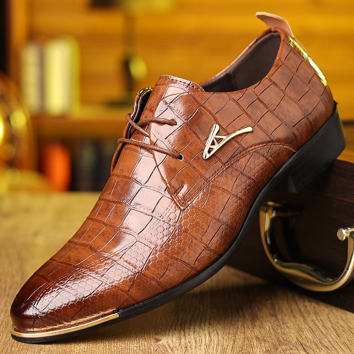 Men's Pointed-Toe Formal Dress Shoes