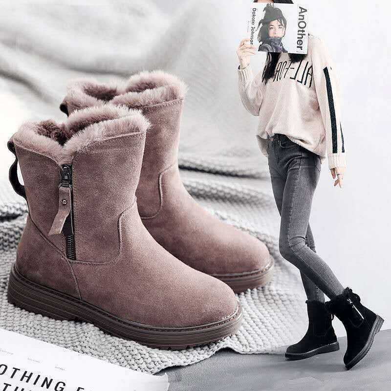 Warm Mid Tube Velvet Padded Cotton Shoes