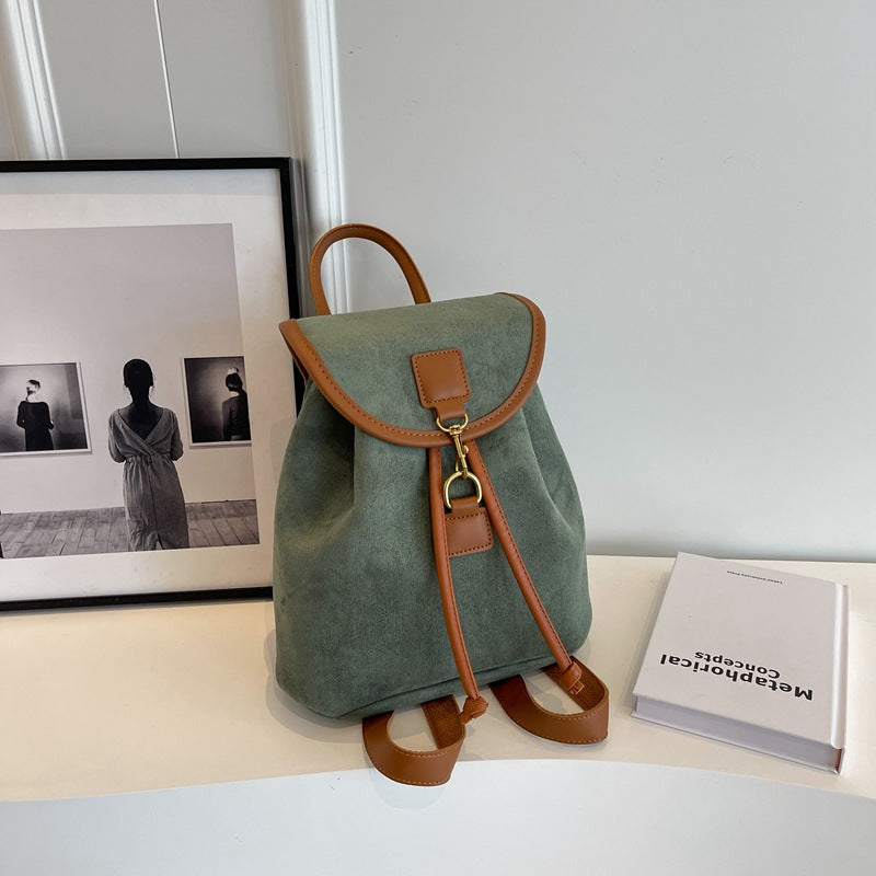 Women's Casual Niche Design Suede Backpack