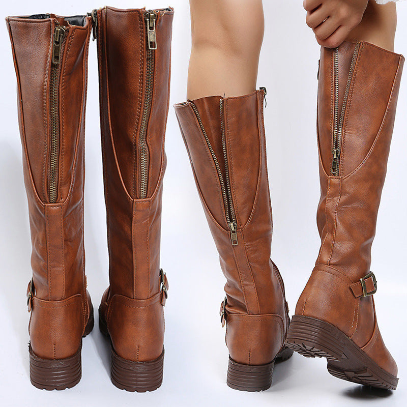 Women's European And American Style Knight Boots