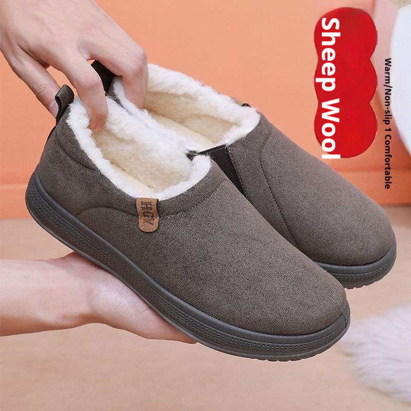 Fleece-Lined Merino Wool Slip-On Boots