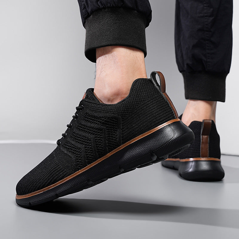 Men's Casual Lace-Up Mesh Walking Sneakers