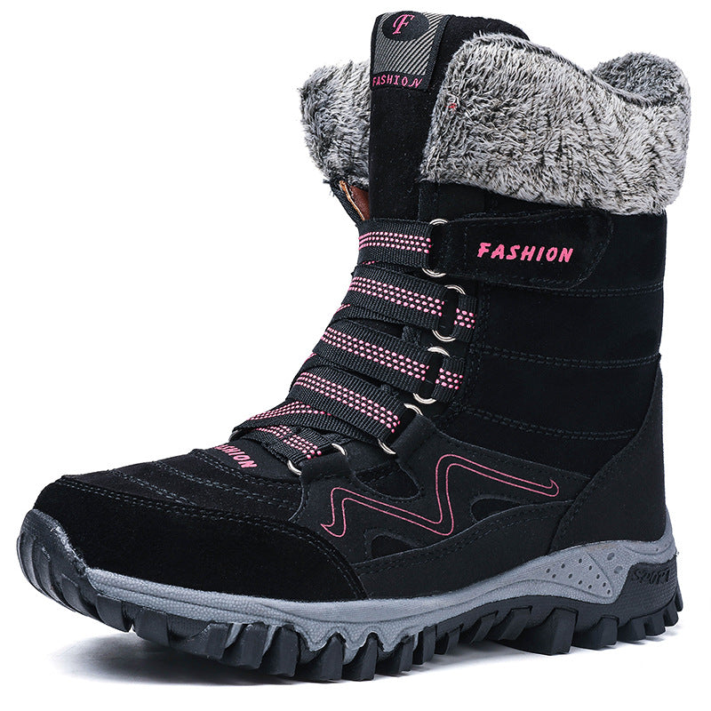 High-Top Velvet Padded Snow Boots