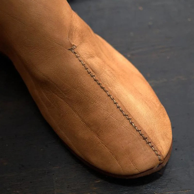 Men's Lace-Up Round-Toe Ankle Boots