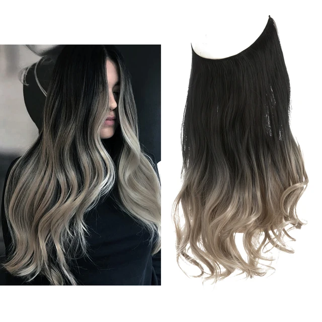 One-piece women's hair extension piece with abundant hair volume U-shaped fishing line invisible and natural long curly hair