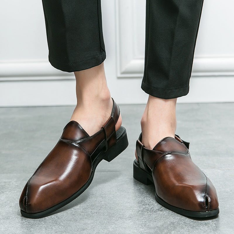 Men's British Style Leather Sandals